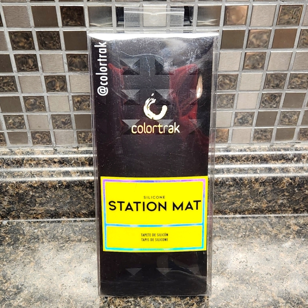 Colortrak Professional Hot Tool Black Silicone Station Mat 9" x 11" Betty Dain